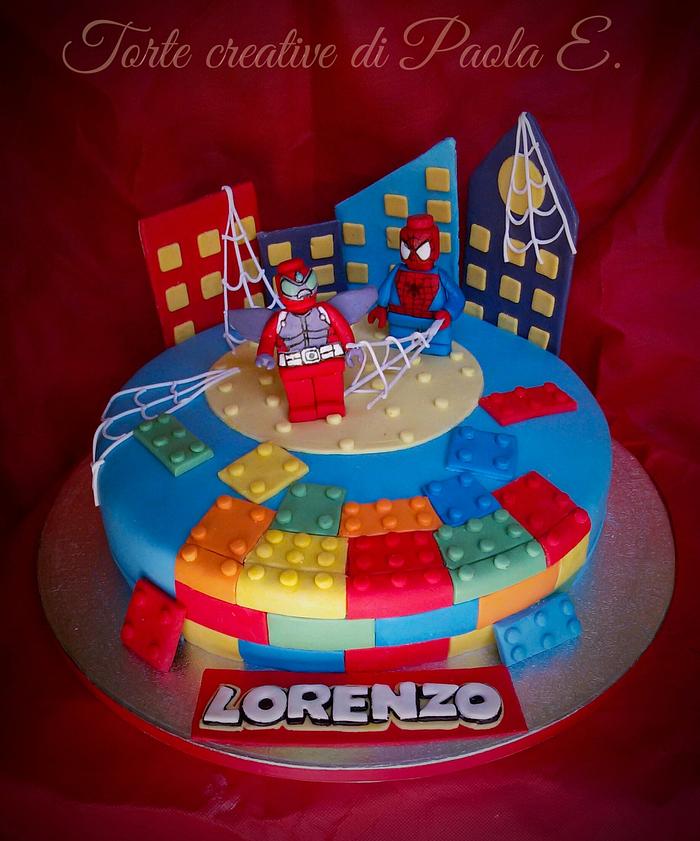 Lego superheroes cake ( torta lego superheroes)