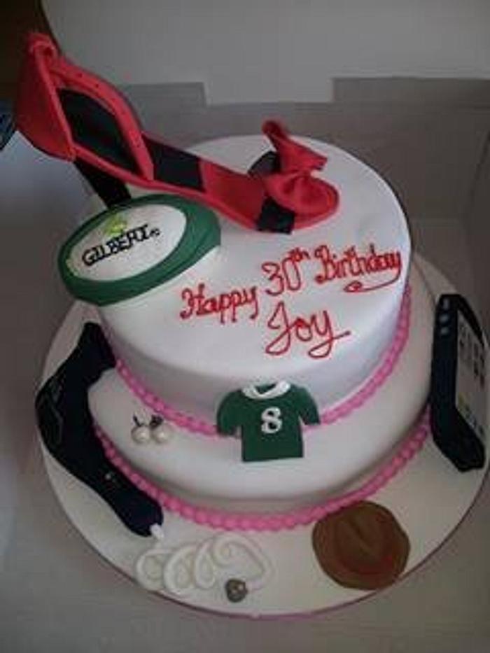 Rugby girl birthday cake