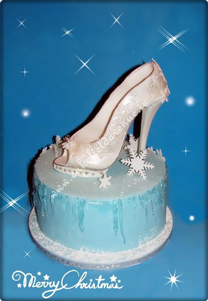 Winter Ice Shoe Cake