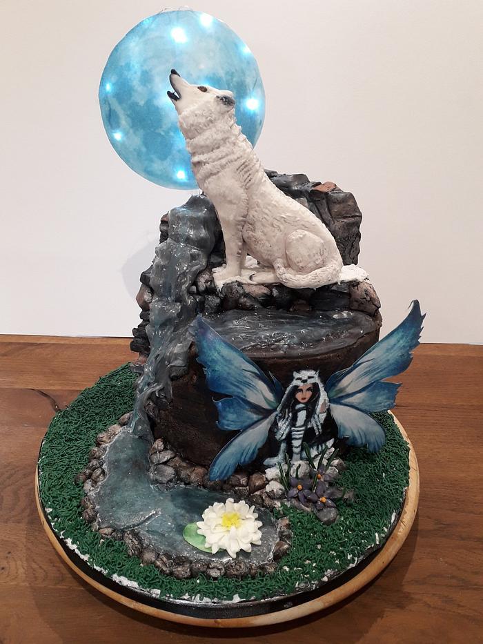 Snow wolf and snow fairy 