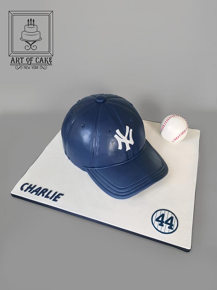 NY Yankees Baseball Cap Cake
