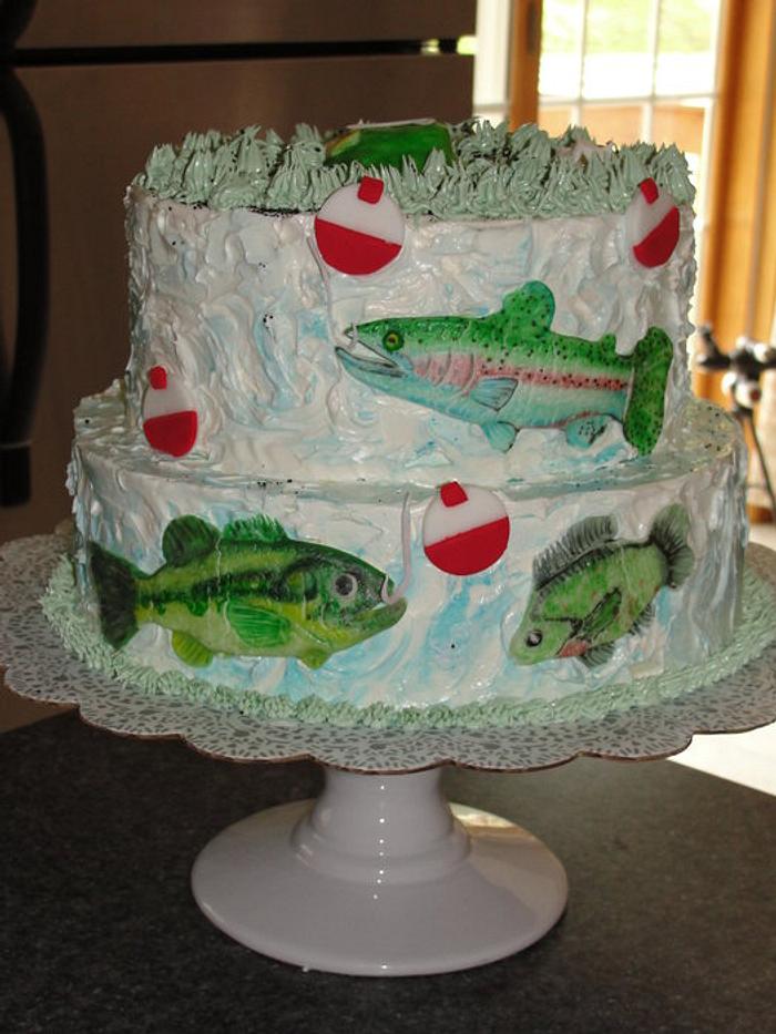 Fishy grooms cake