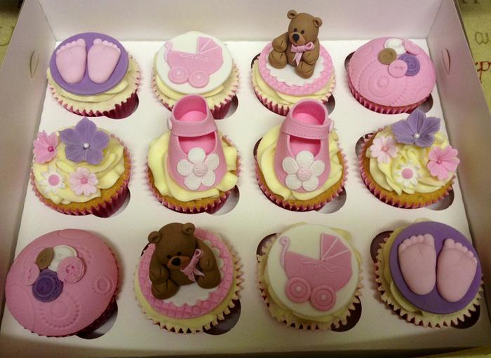 "It's a girl!" Babyshower cupcakes