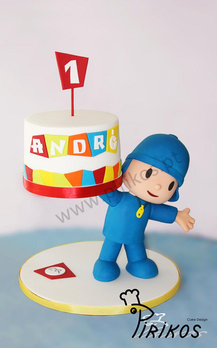 Pocoyo delivers a cake, cupcakes, push-up cakes and cookies !!