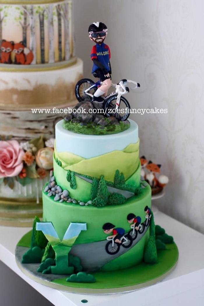 Bradley Wiggins birthday cake  Tour de Yorkshire