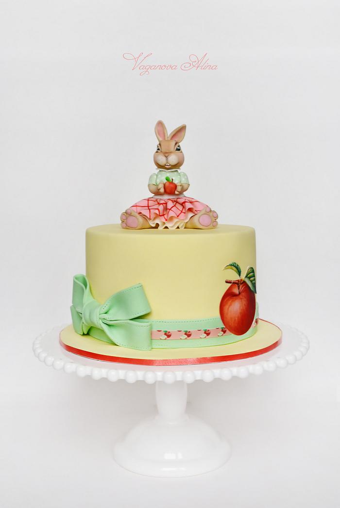 rabbit with apples