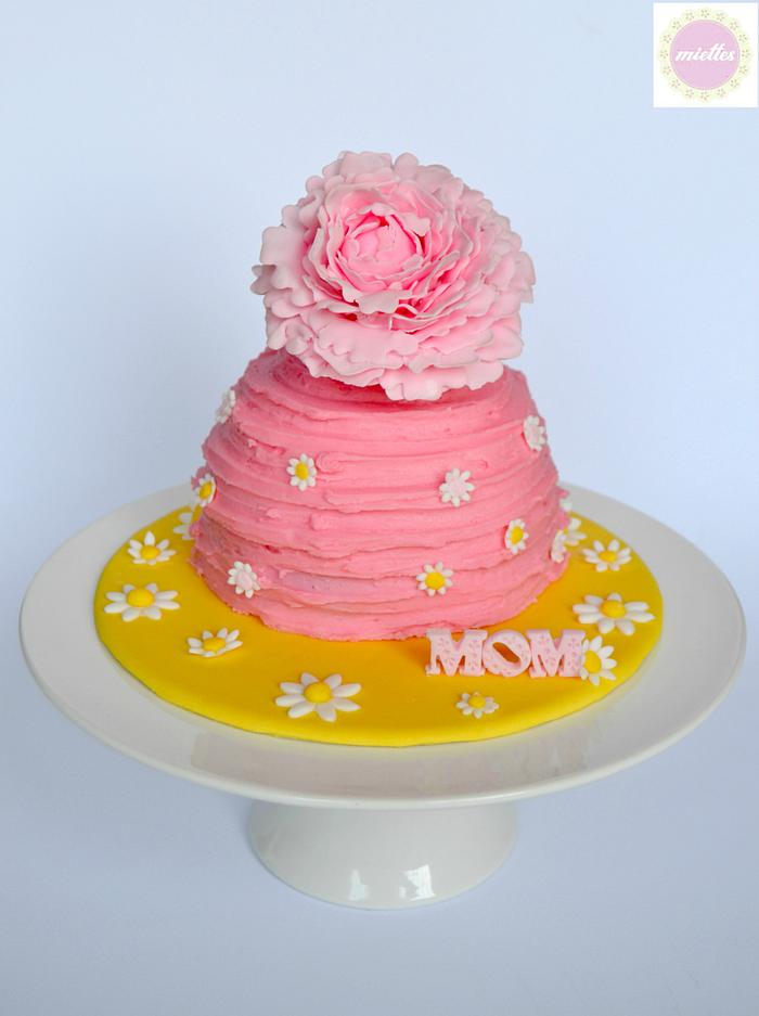 Mother's Day Peony Cake