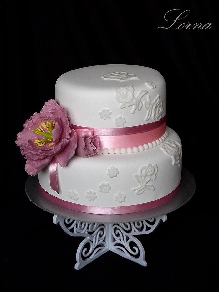 Cake with flower..
