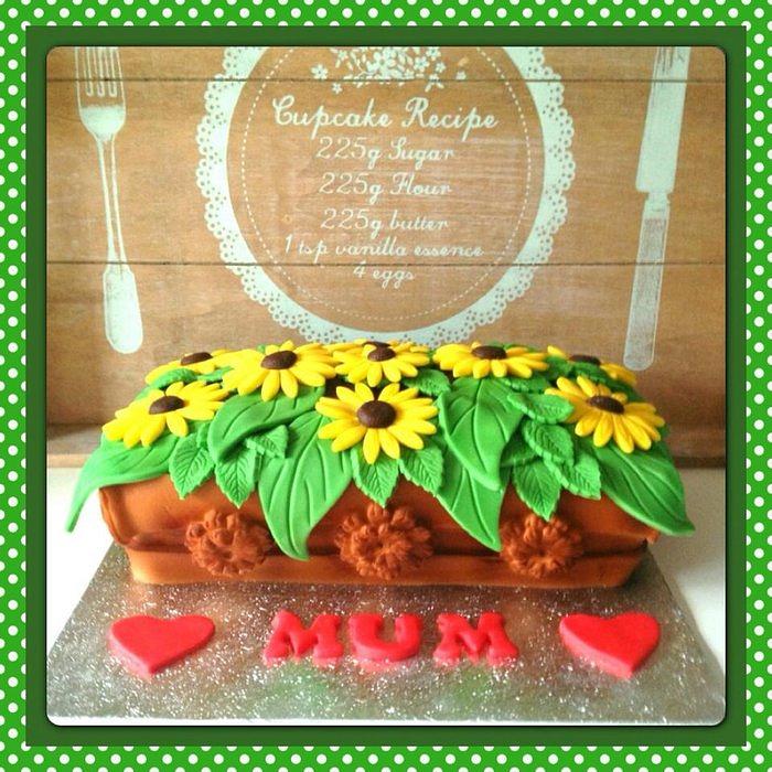 Mothers Day Sunflower planter