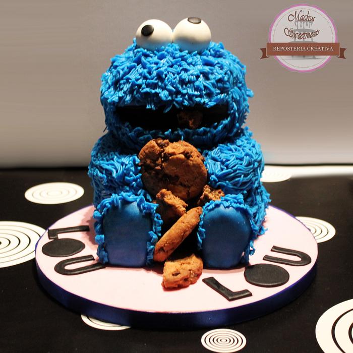 Cookie monster cake