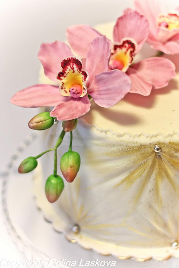 Orchids cake