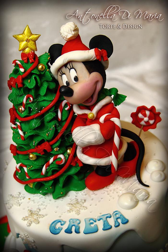 Minnie Christmas Birthday Cake!