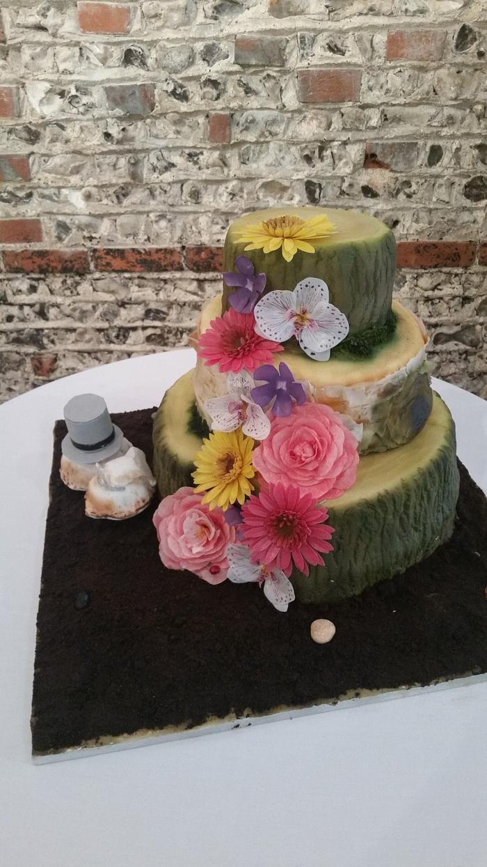 Nature wedding cake