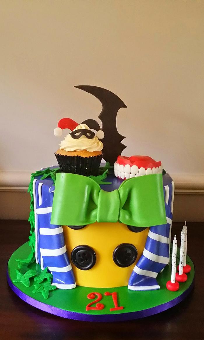 Joker/Harley Quinn /Batman Cake 