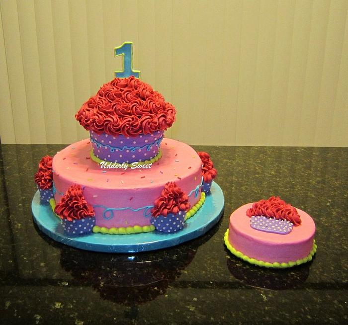 Girly Cupcake Cake