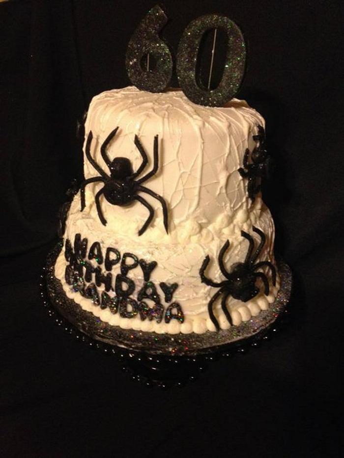 Cobweb Spider birthday cake