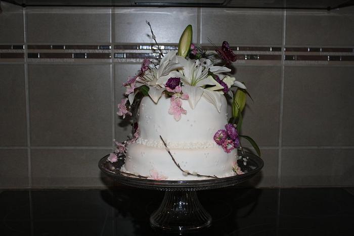 A small wedding cake for special friends.