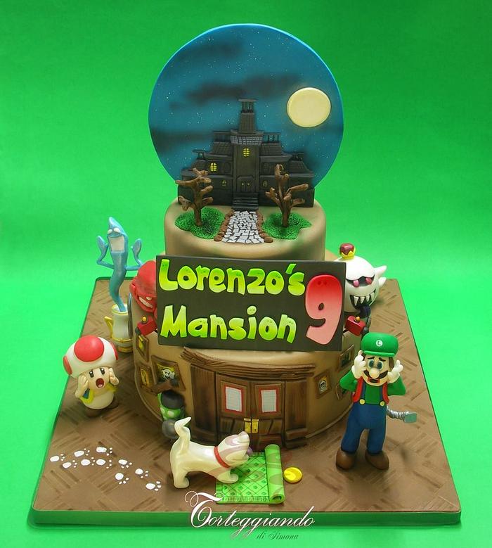 Luigi Mansion cake