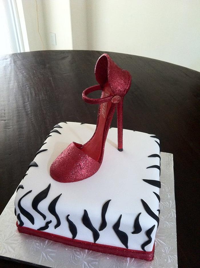 Red Stiletto Cake