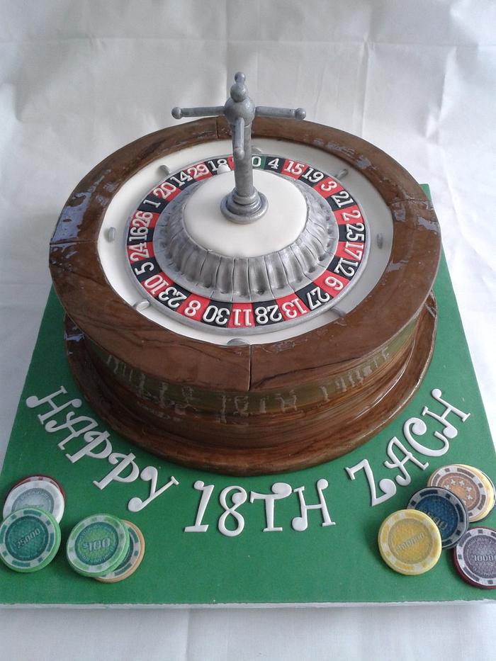 Roulette Wheel Cake with Chips