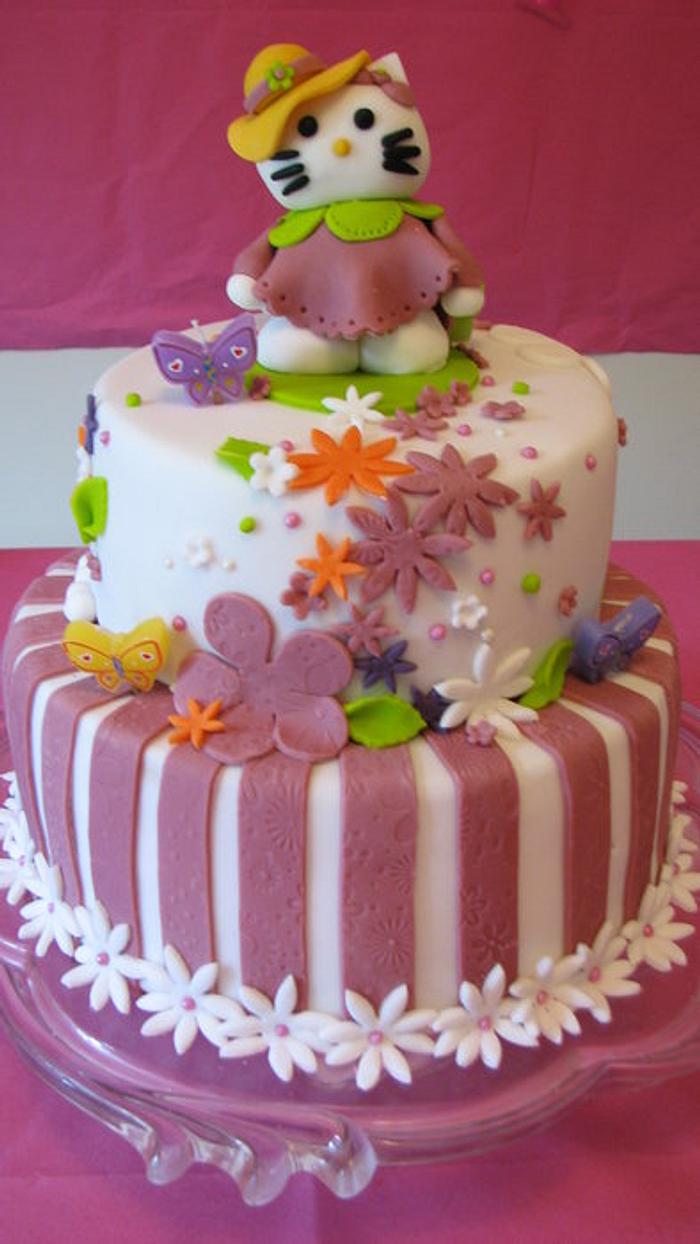 Hello Kitty 1st Birthday Cake 