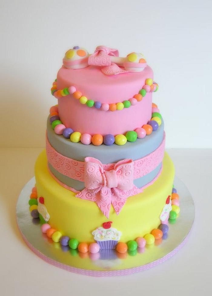 Candy & Cupcakes Baby Shower Cake