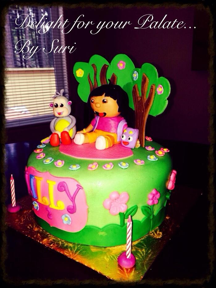 Dora the Explorer Cake and Cupcakes