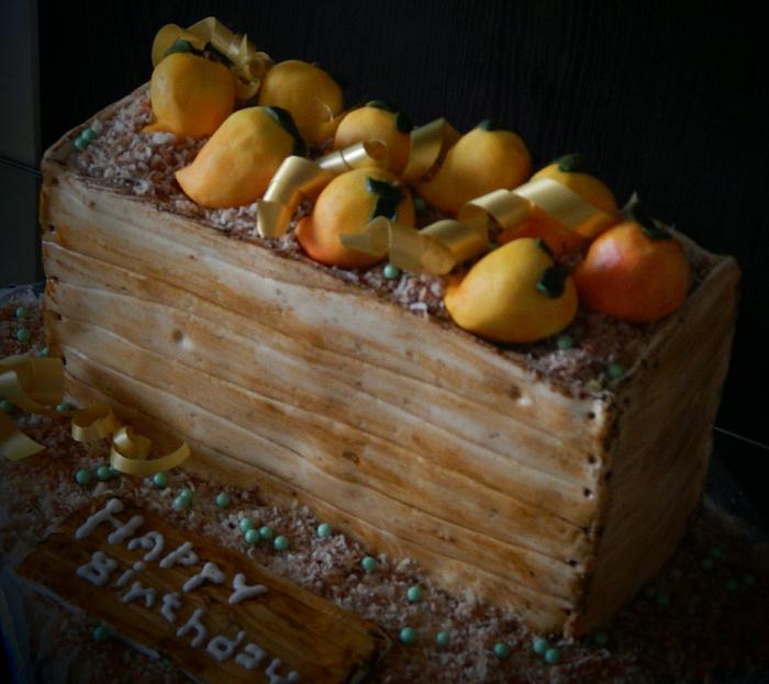 Mango box cake.....