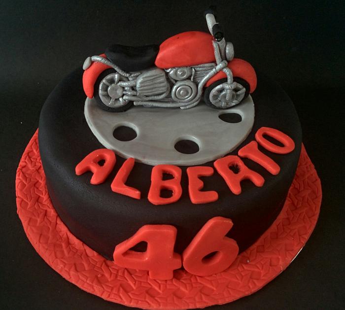 A birthday cake for a bike enthusiast
