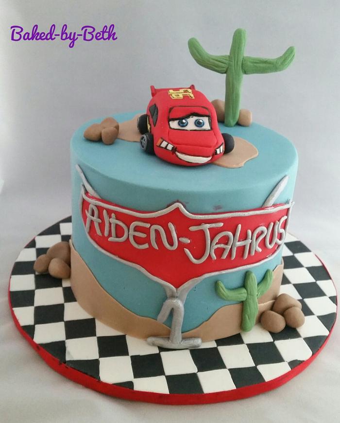 Cars 1st birthday cake 