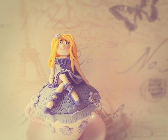 Ballerina belle teacup cake 