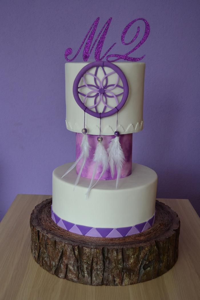 Dreamcatcher wedding cake