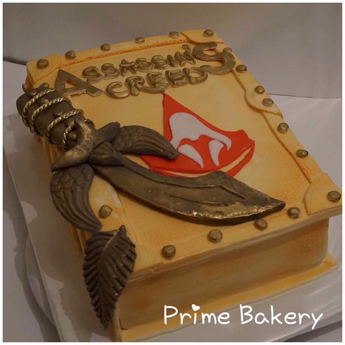 Assassins book cake
