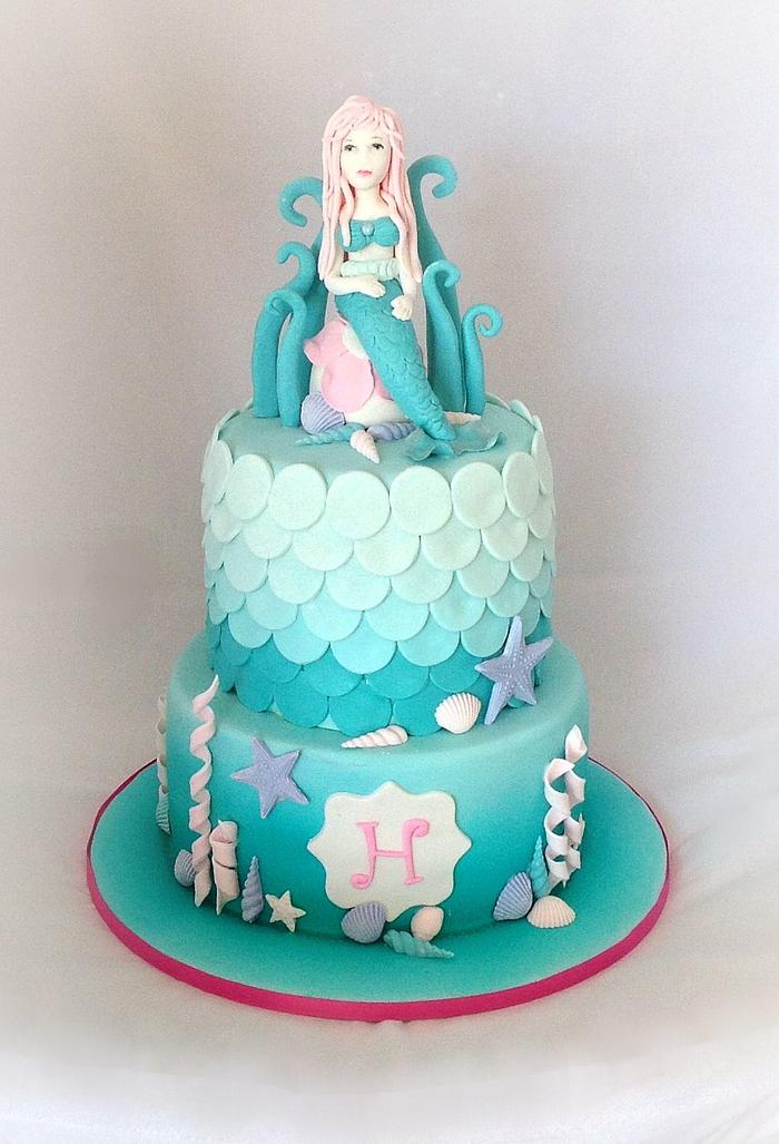 Harper's first birthday Mermaid cake