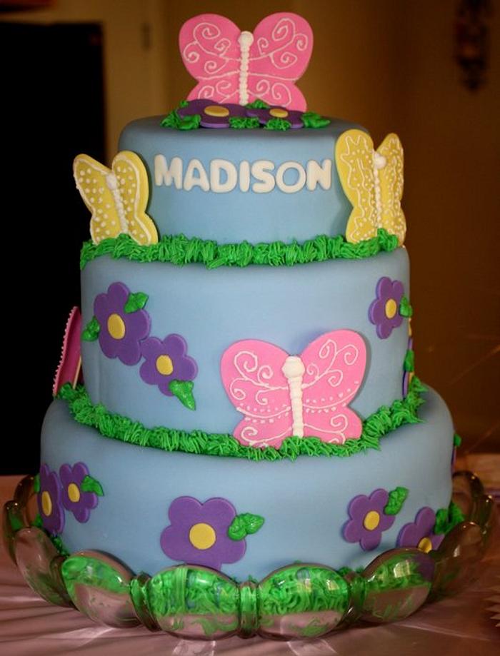 Butterfly Babyshower cake