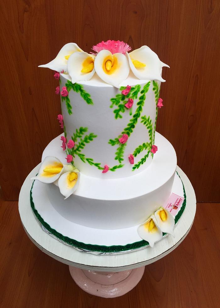 Calla Lily Wedding cake 