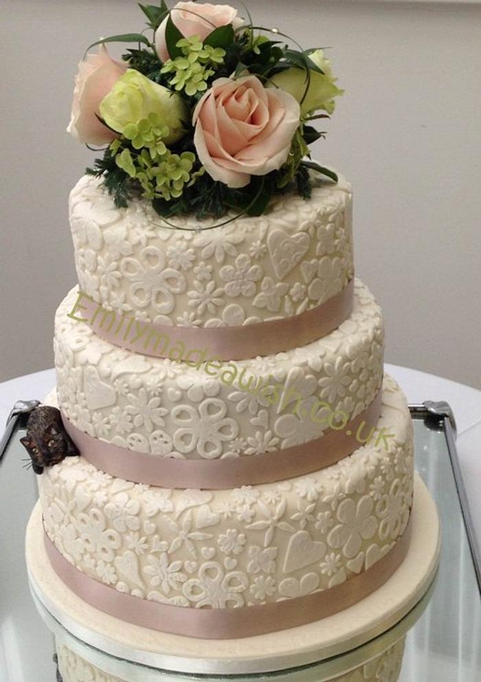 Wedding Cake with Cat