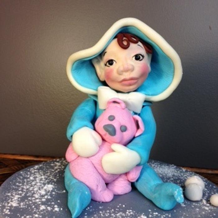 Snow Baby cake topper