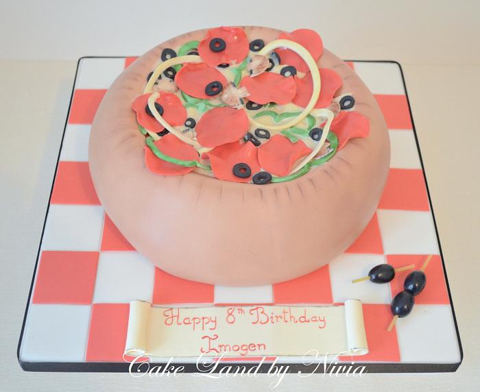 Pizza birthday cake
