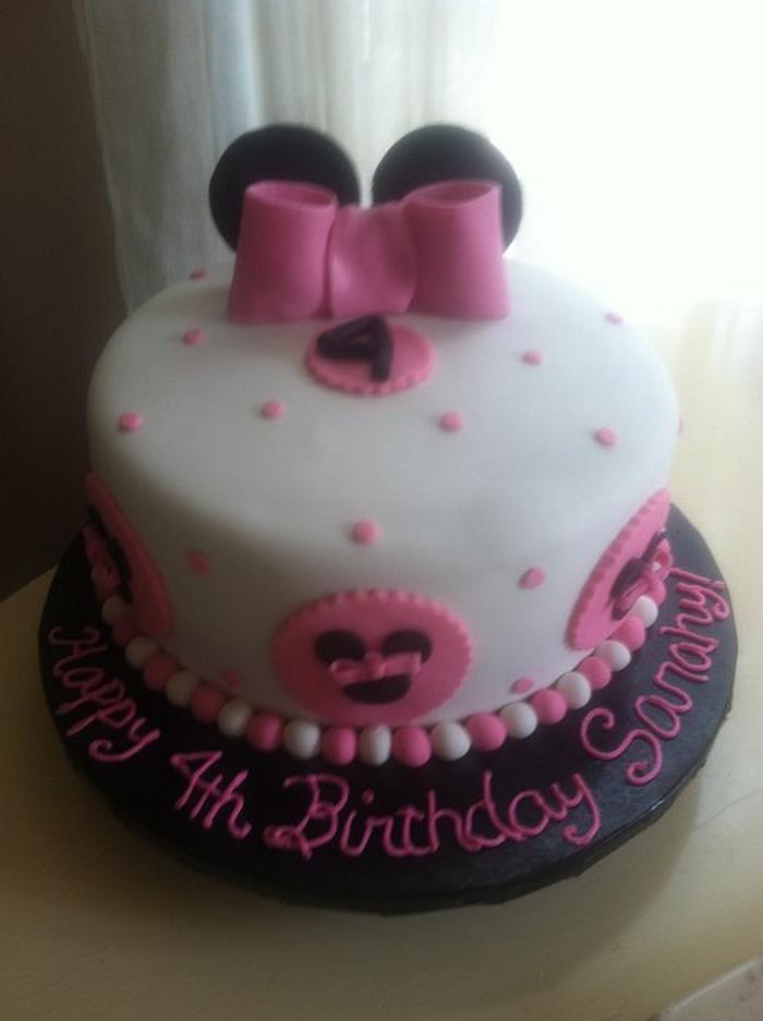 Minnie Mouse 4th Birthday Cake