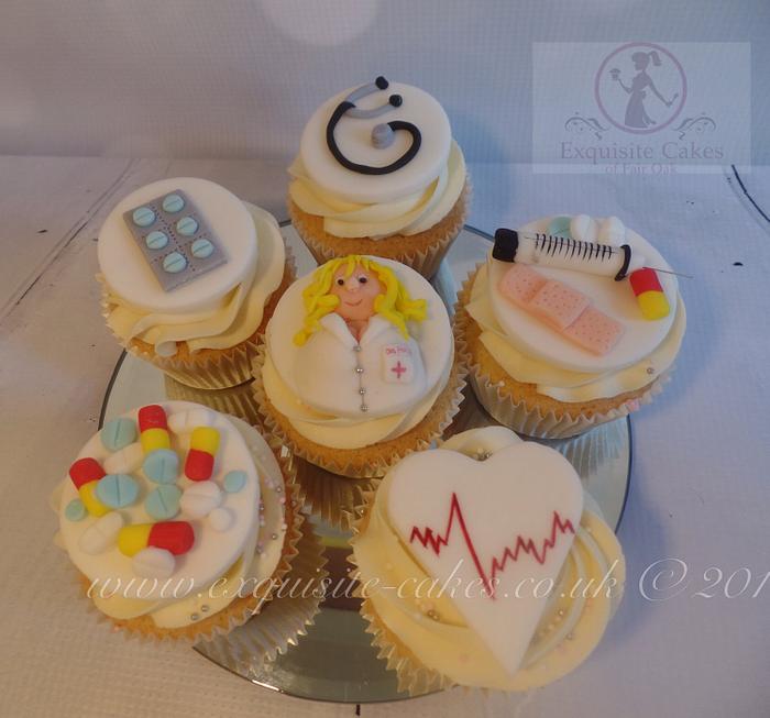 Medical themed cupcakes