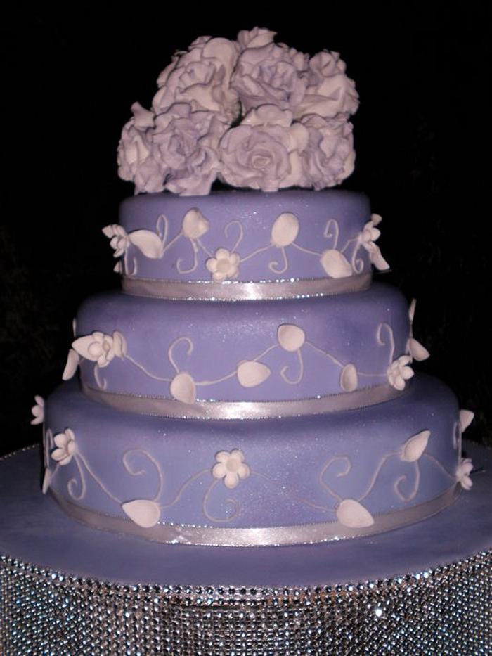 Lilac rose Wedding cake 