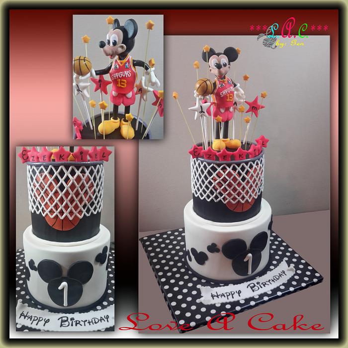 All-star Mickey-themed Birthday Cake