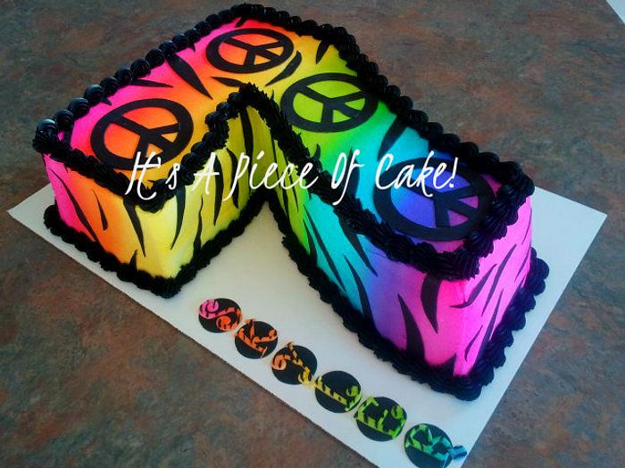 Peace Sign and Zebra Print/Buttercream Icing