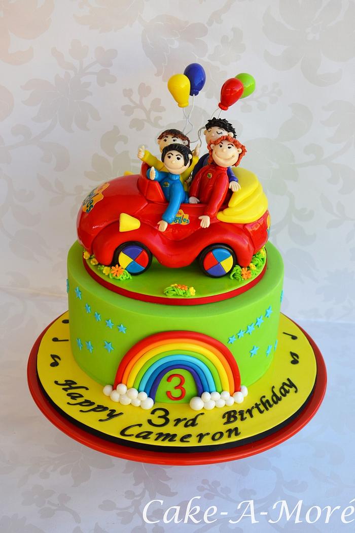 Wiggles in the Big Red Car cake
