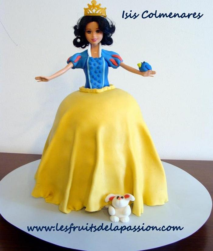 Snow white doll cake