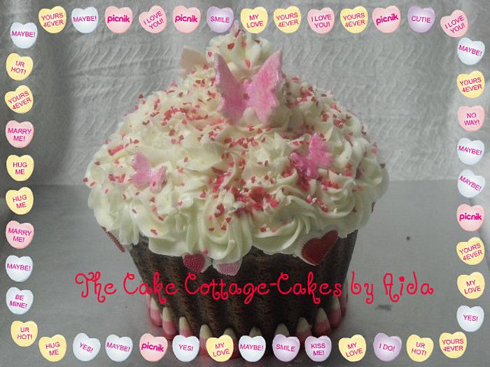 Valentine Giant Cupcake