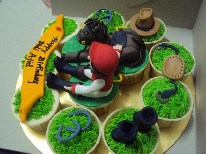 Jockey Theme Cupcakes