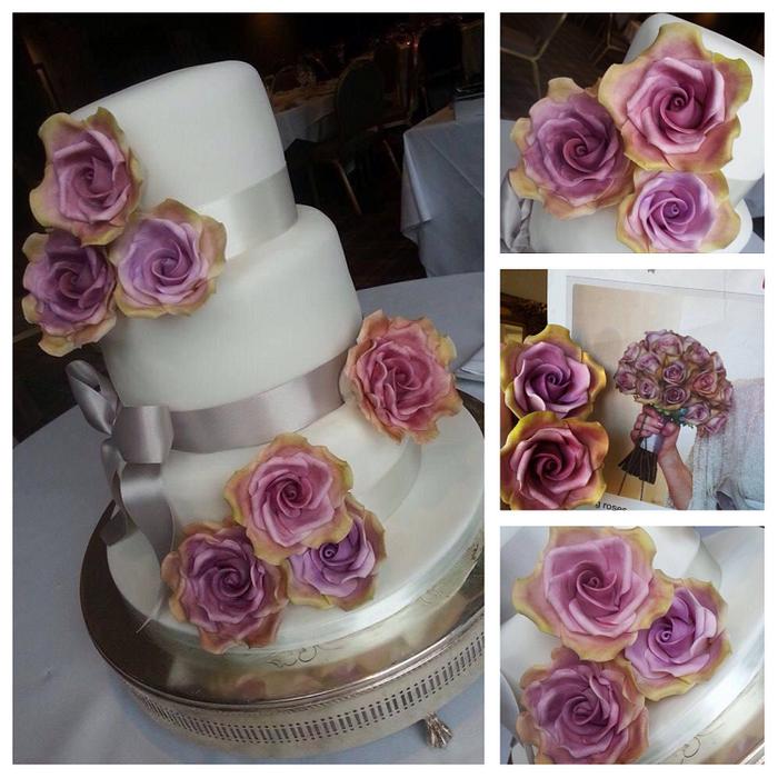 Amnesia rose romantic vintage wedding cake