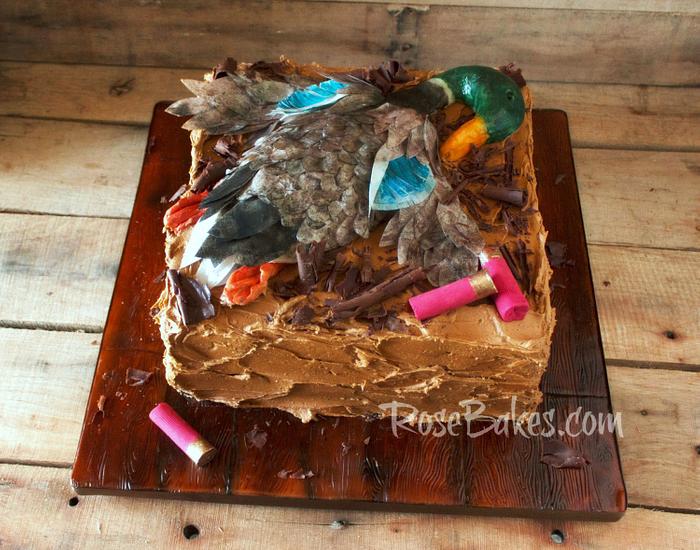 "Dead Duck" Duck Hunting Groom's Cake